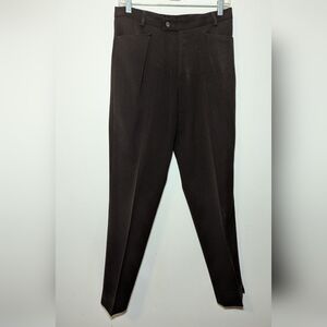 Chester Barrier | Savile Row | Saks | Brown Straight Leg Women's Trousers Size 8